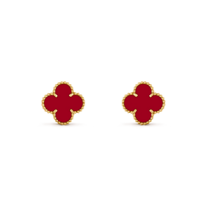 [Kincade Jewelrys]CLOVER MEDIUM 1 MOTIFS CARNELIAN  EARRINGS
