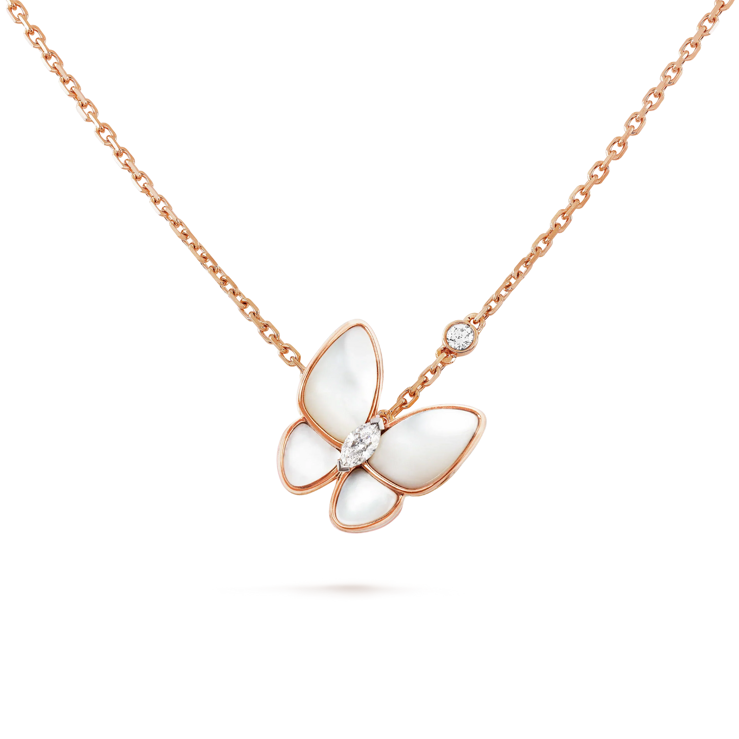 [Kincade Jewelrys]BUTTERFLY MOP DIAMOND NECKLACE