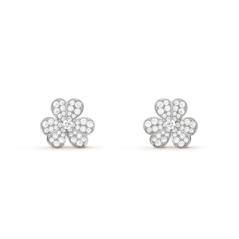 [Kincade Jewelrys]CLOVER COMOS DIAMOND EARRINGS SILVER