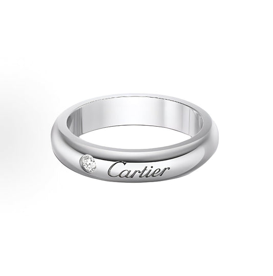 C PLATINUM 1 DIAMOND RING SILVER