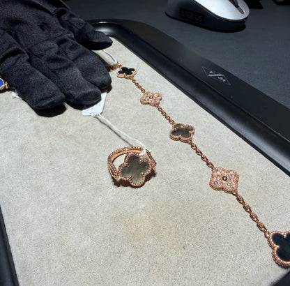 [Kincade Jewelrys] BAGUE EN OR ROSE CLOVER RIVERSIBLE