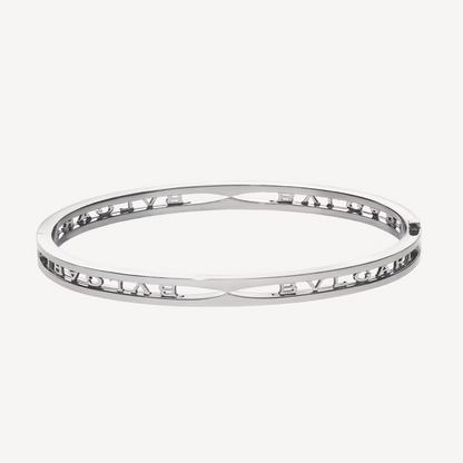 [Kincade Jewelrys]ZERO 1 SPIRAL LOGO SILVER BRACELET