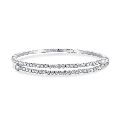[Kincade Jewelrys]Row of Diamonds Round Fashion Bracelet