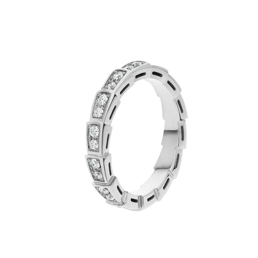 [Kincade Jewelrys]SERPENTI RING SILVER DIAMOND PAVED 3MM