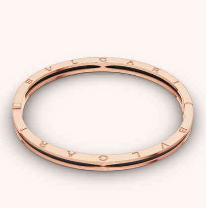 [Kincade Jewelrys]ZERO 1 PINK GOLD WITH BLACK CERAMIC BRACELET