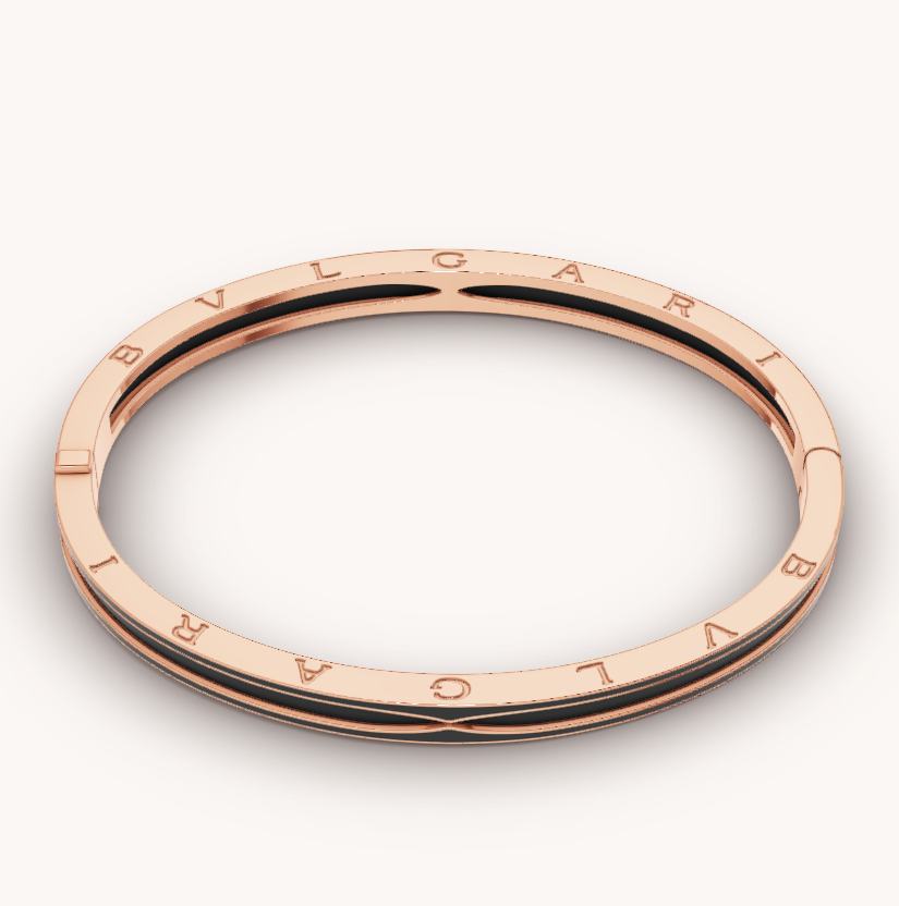 [Kincade Jewelrys]ZERO 1 PINK GOLD WITH MATTE BLACK CERAMIC BRACELET