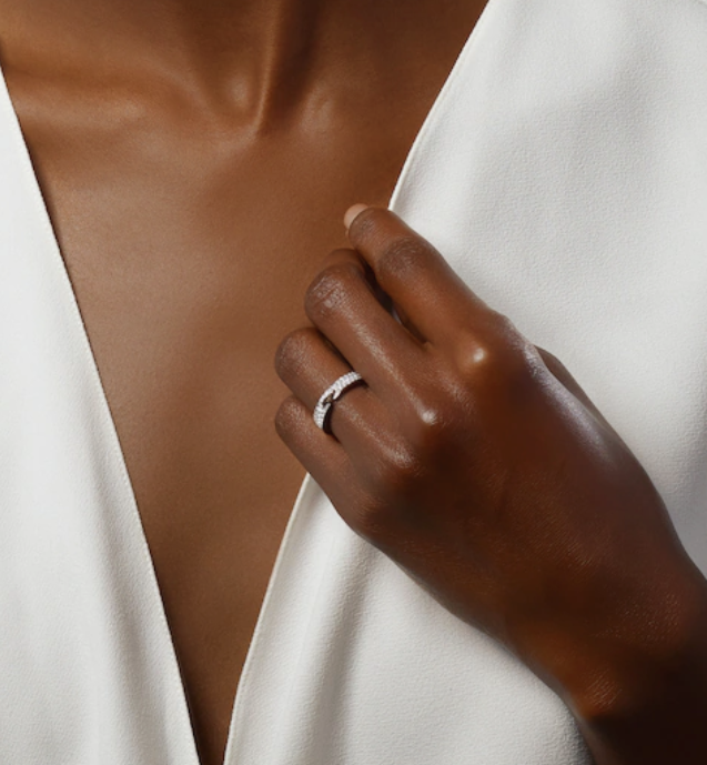 [Kincade Jewelrys]ALLIANCE LIENS VIDENCE PAVED DIAMOND 4MM RING