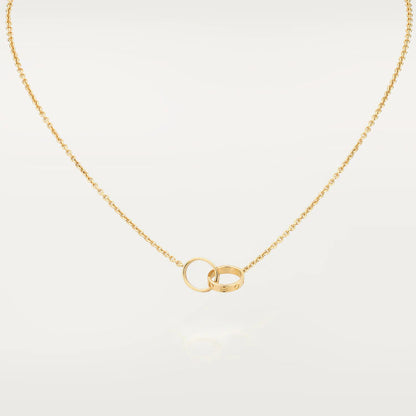 [Kincade Jewelrys]LOVE NECKLACE DOUBLE RING GOLD