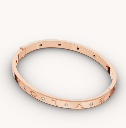 [Kincade Jewelrys]ZERO 1 PINK GOLD 12 DIAMONDS BRACELET