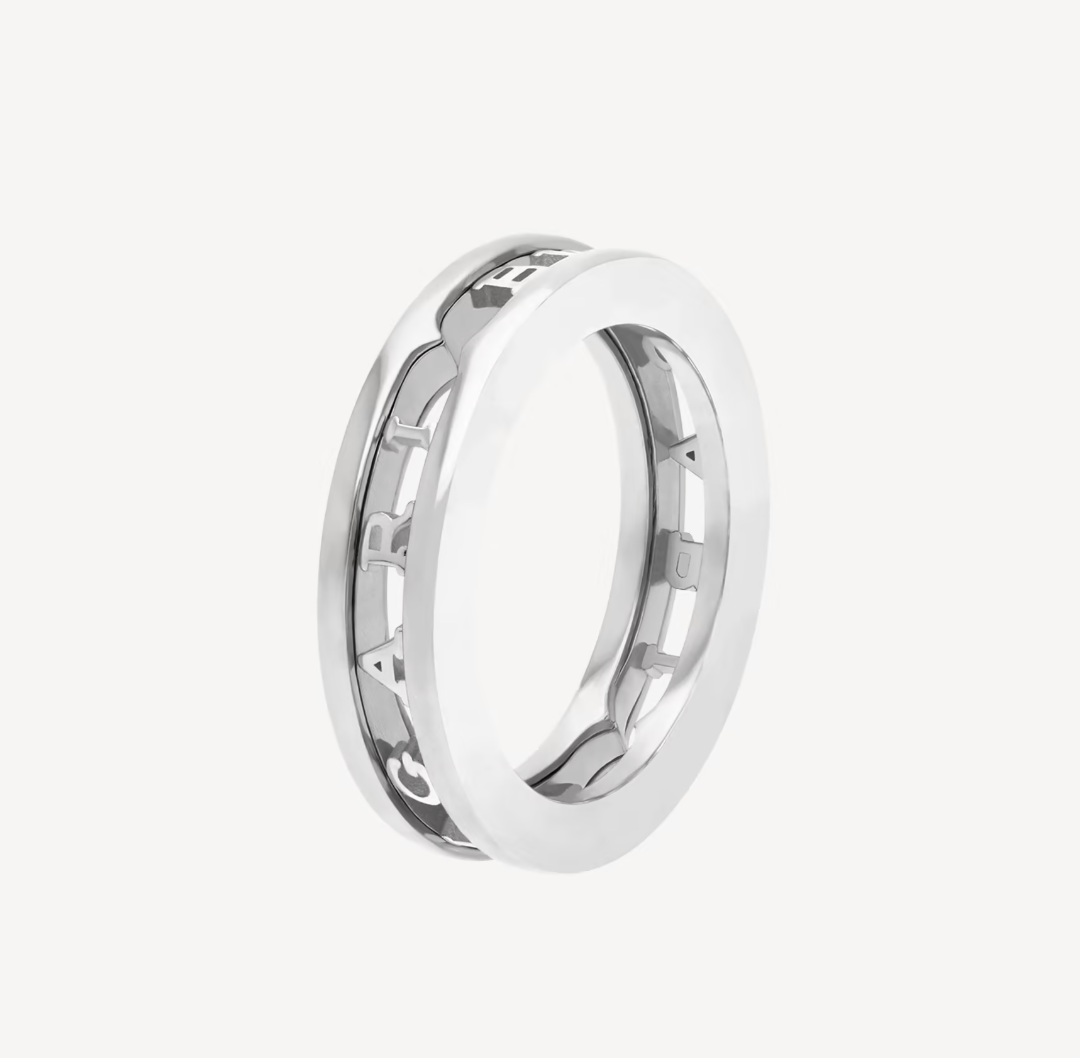 [Kincade Jewelrys]ZERO 1 ONE-BAND WITH OPENWORK LOGO SPIRAL RING