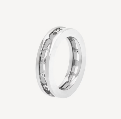 [Kincade Jewelrys]ZERO 1 ONE-BAND WITH OPENWORK LOGO SPIRAL RING