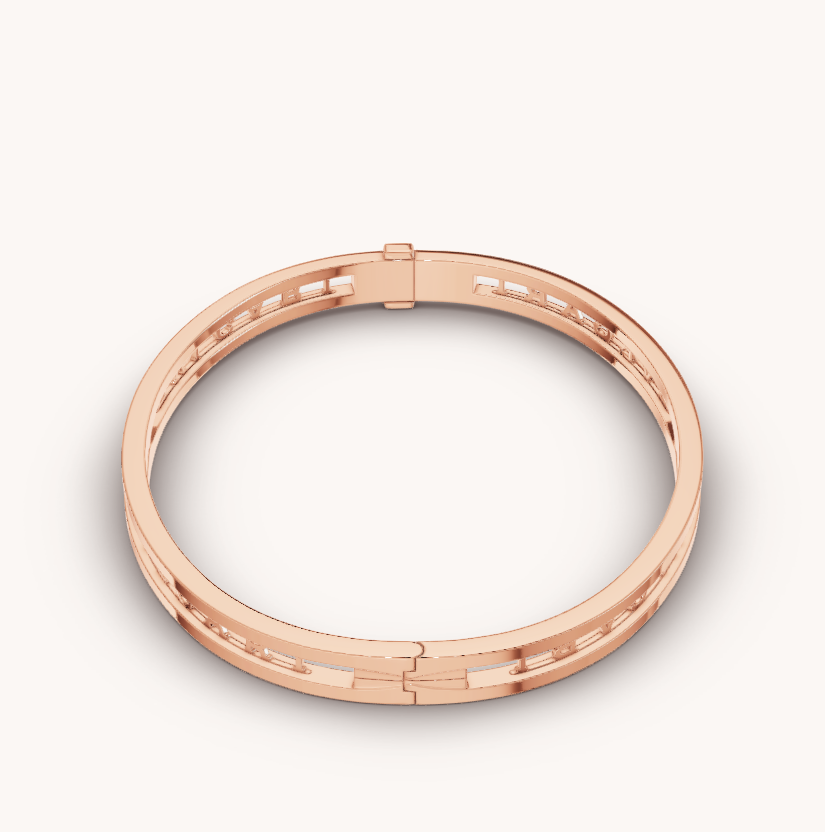 [Kincade Jewelrys]ZERO 1 SPIRAL LOGO PINK GOLD BRACELET