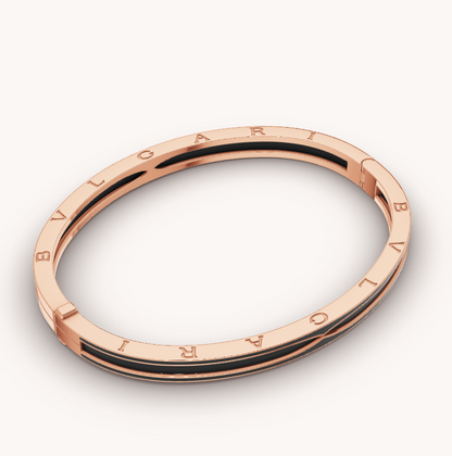 [Kincade Jewelrys]ZERO 1 PINK GOLD WITH MATTE BLACK CERAMIC BRACELET