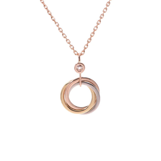 [Kincade Jewelrys]TRINITY SILVER GOLD PINK GOLD NECKLACE