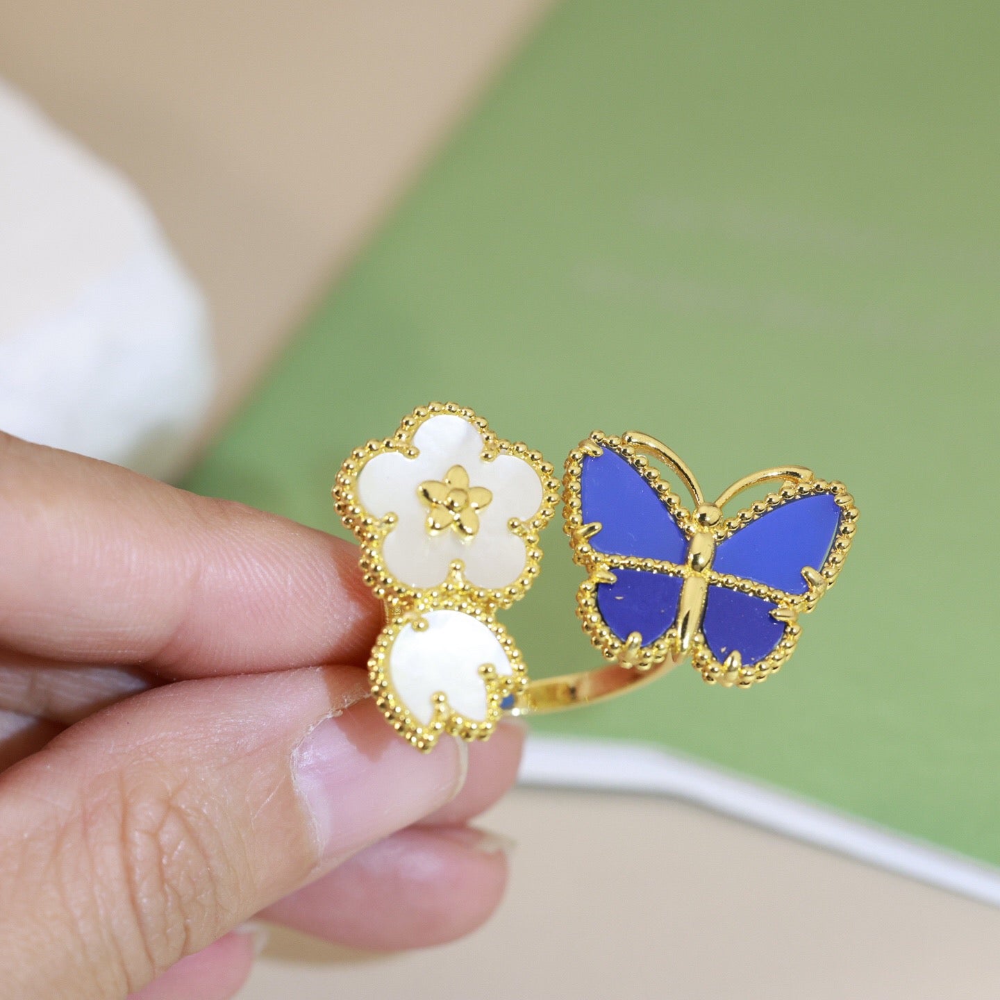 [Kincade Jewelrys] LUCKY BLUE BUTTERFLY  RING