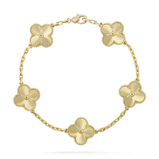 [Kincade Jewelrys]CLOVER 5 FLOWERS LASER BRACELET