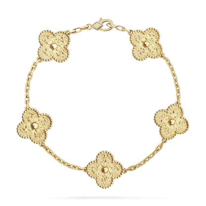 [Kincade Jewelrys]CLOVER 5 MOTIFS BRONZING BRACELET
