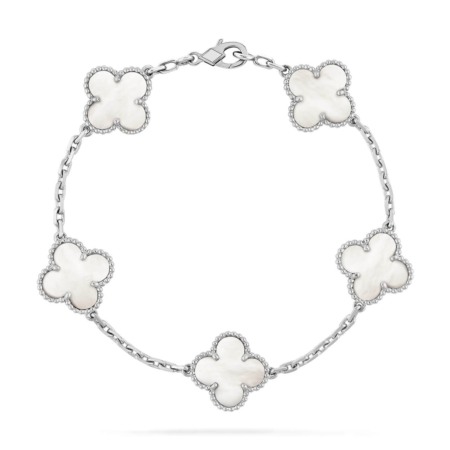 [Kincade Jewelrys]CLOVER SILVER MOP 5 MOTIF BRACELET