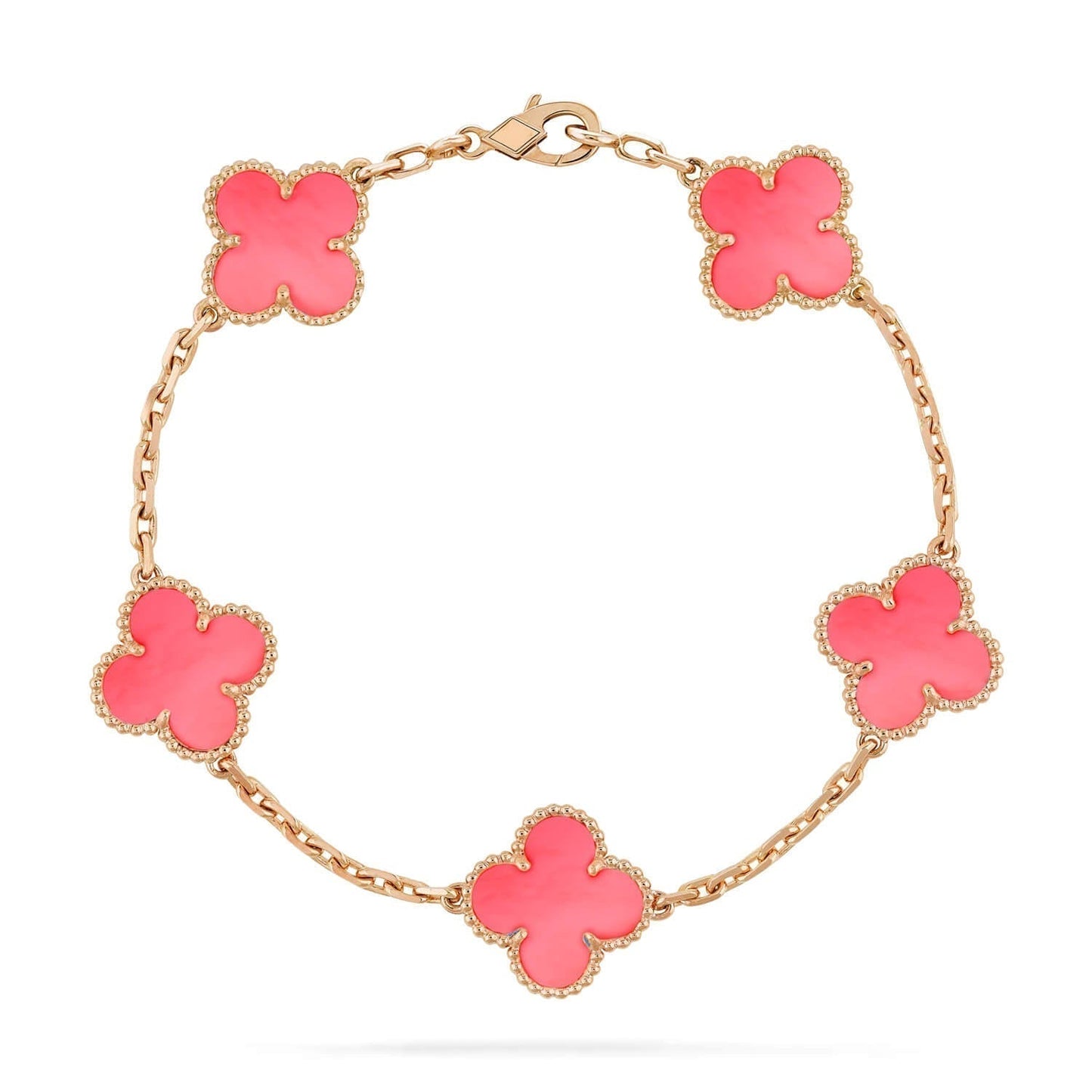 [Kincade Jewelrys]CLOVER 5 PINK MOP BRACELET