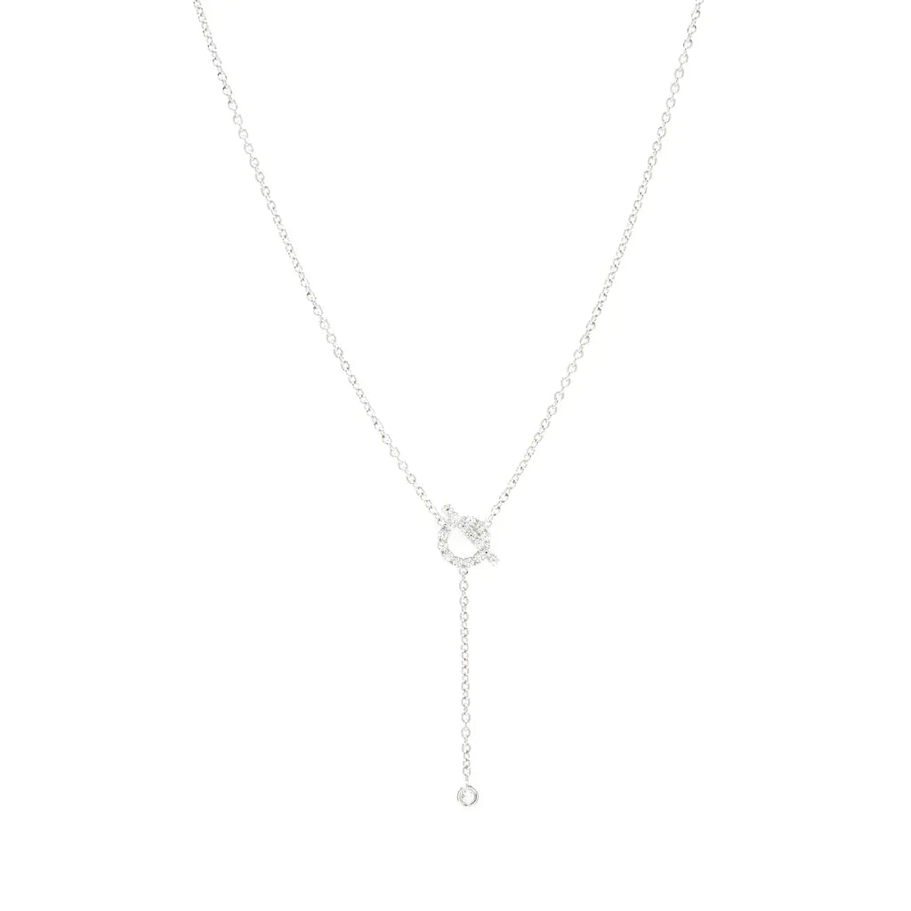 [Kincade Jewelrys]FINESSE SILVER DIAMOND NECKLACE