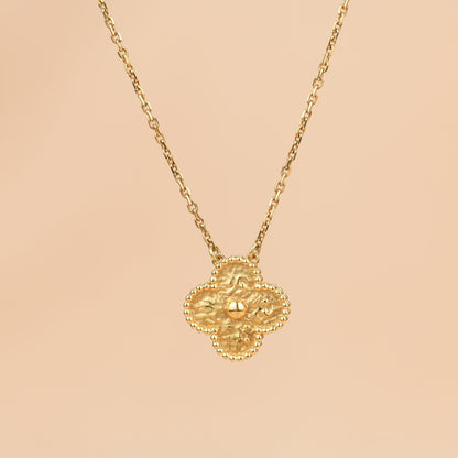 [Kincade Jewelrys]CLOVER 15MM  BRONZING NECKLACE