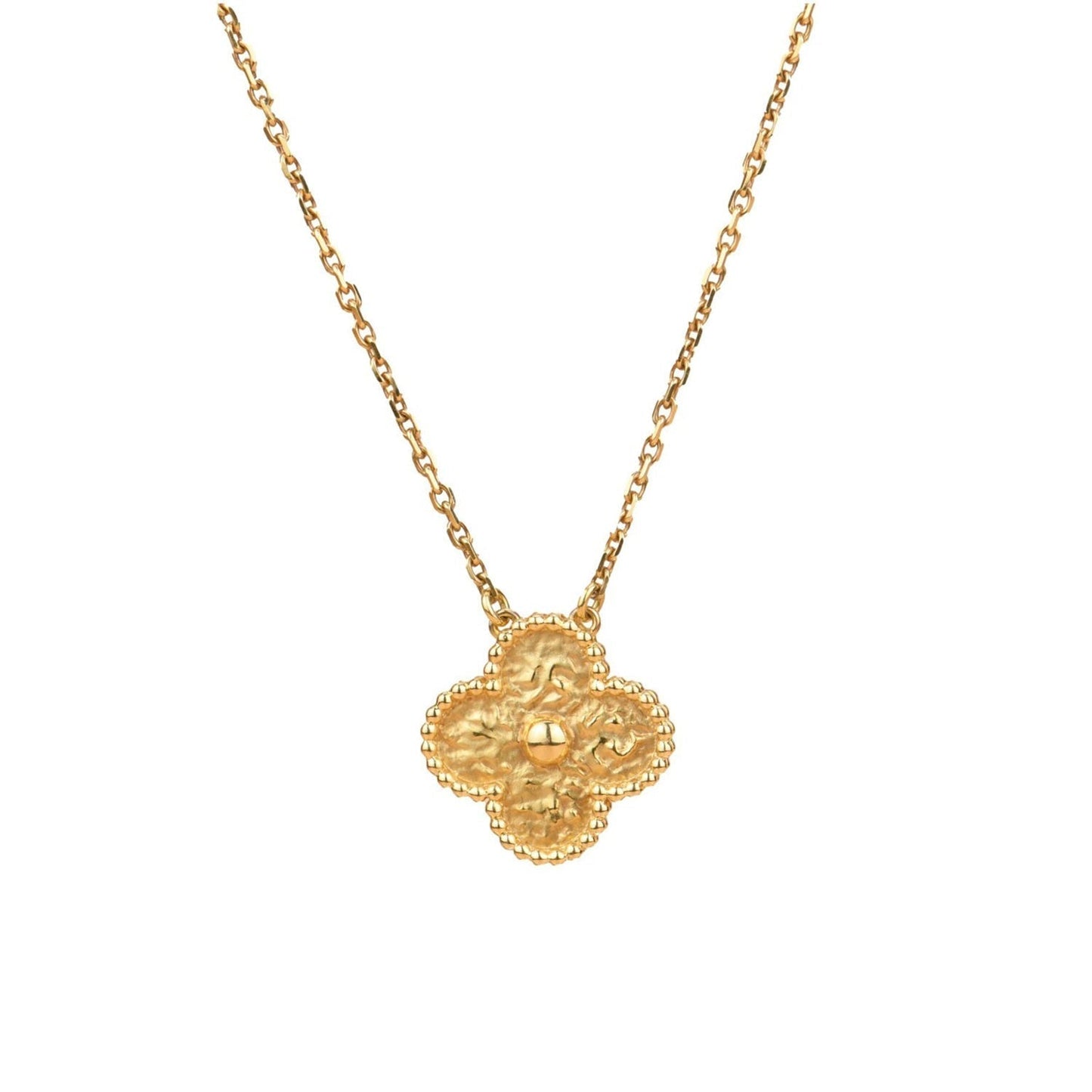 [Kincade Jewelrys]CLOVER 15MM  BRONZING NECKLACE