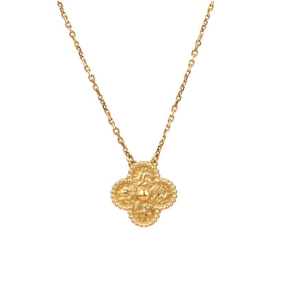 [Kincade Jewelrys]CLOVER 15MM  BRONZING NECKLACE