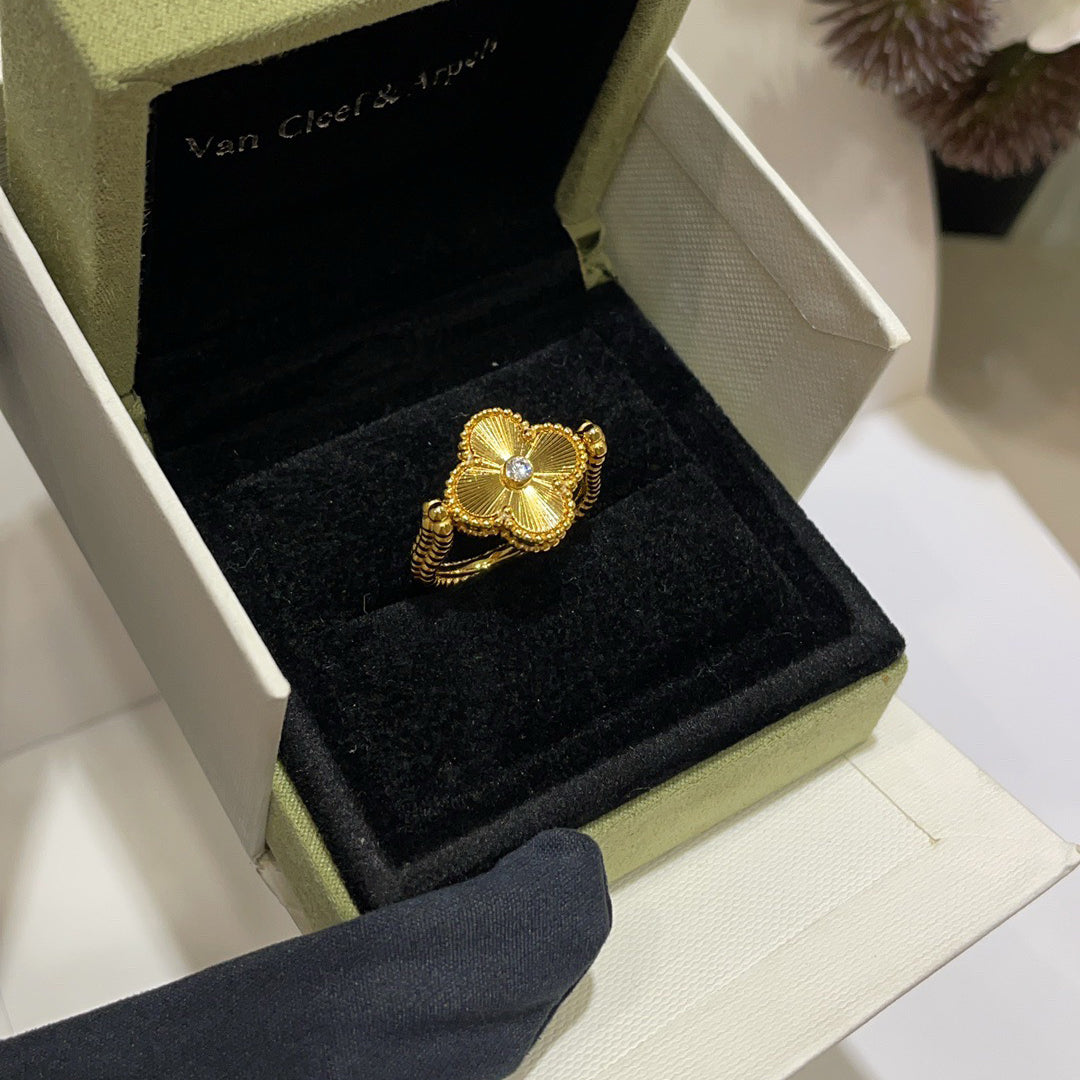 [Kincade Jewelrys]CLOVER RIVERSIBLE BLUE AGATE RING