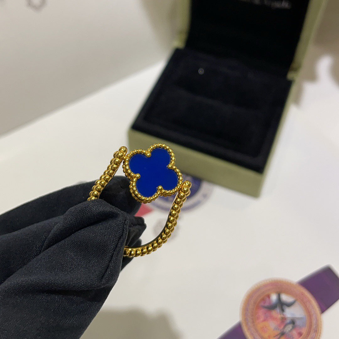 [Kincade Jewelrys]CLOVER RIVERSIBLE BLUE AGATE RING