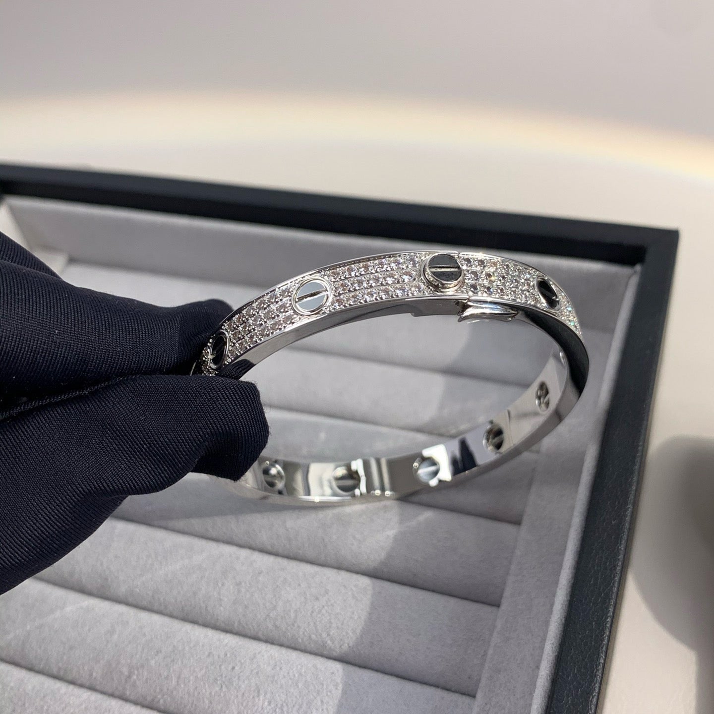 [Kincade Jewelrys]LOVE BRACELET 6.1MM DIAMOND-PAVED CERAMIC