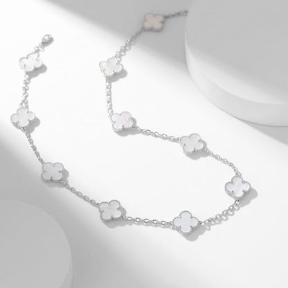 [Kincade Jewelrys]CLOVERS THE 10-MOTIFS WHITE MOTHER OF PEARL NECKLACE