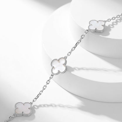 [Kincade Jewelrys]CLOVERS THE 10-MOTIFS WHITE MOTHER OF PEARL NECKLACE