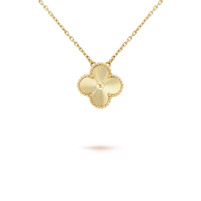 [Kincade Jewelrys]CLOVER 15MM LASER NECKLACE