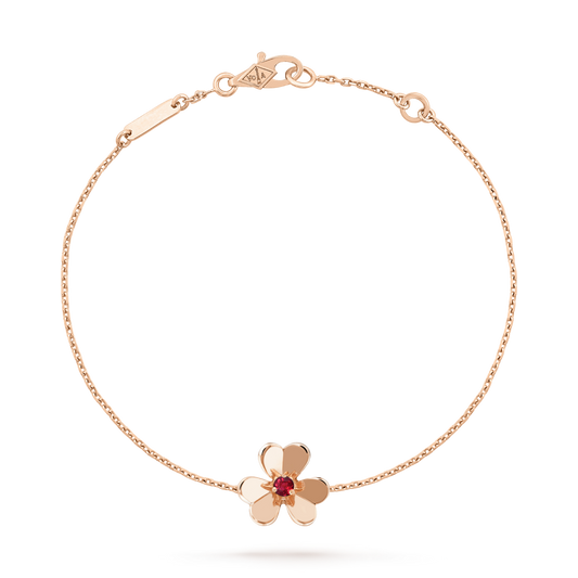 [Kincade Jewelrys]FRIVOLE GOLD FLOWER PINK MALACHITE BRACELET
