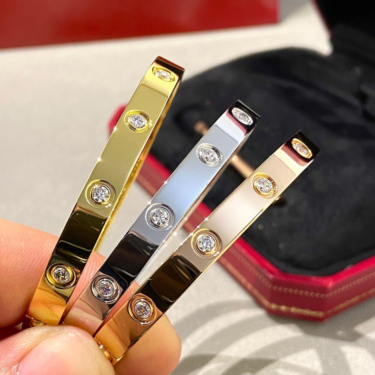 [Kincade Jewelrys]LOVE BRACELET 6.1MM 10 DIAMONDS