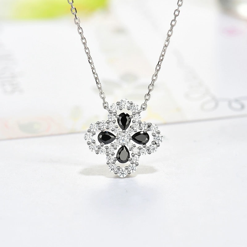 [Kincade Jewelrys]LOOP NECKLACE FULL MOTIF DIAMOND 16MM MULTIPLE COLORS
