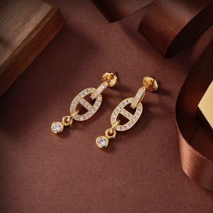 [Kincade Jewelrys]HM CHAINE DIAMOND EARRINGS