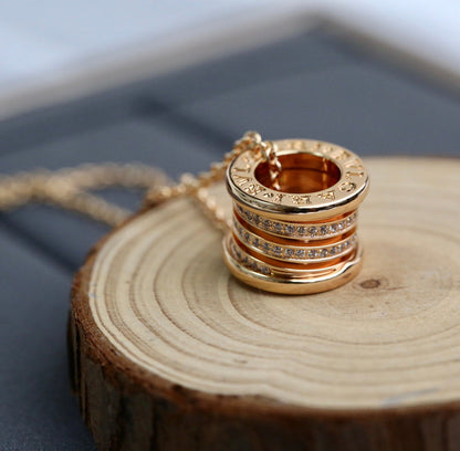 [Kincade Jewelrys]ZERO 1 PINK GOLD DIAMOND NECKLACE