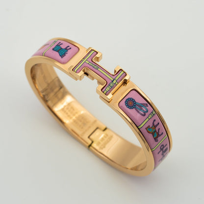 [Kincade Jewelrys]H PINK GOLD BRACELET PINK CERAMIC