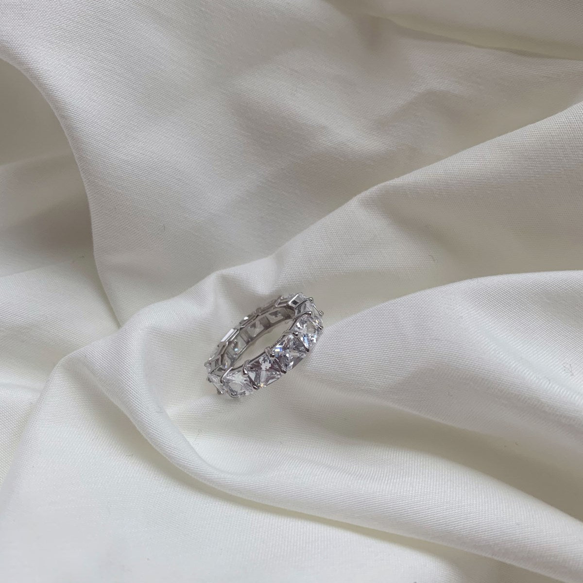 [Kincade Jewelrys]Elegant Princess Cut Tennis Ring