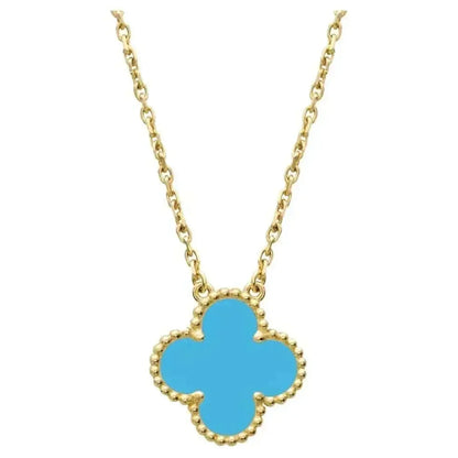 [Kincade Jewelrys]CLOVER 15MM VINTAGE TURQUOISE NECKLACE