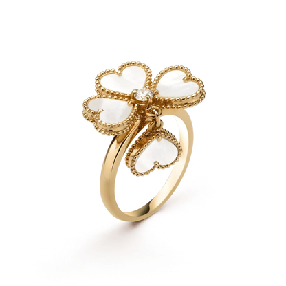 [Kincade Jewelrys]SWEET CLOVER WHITE MOP RING