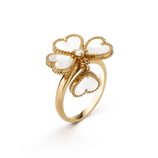 [Kincade Jewelrys]SWEET CLOVER WHITE MOP RING
