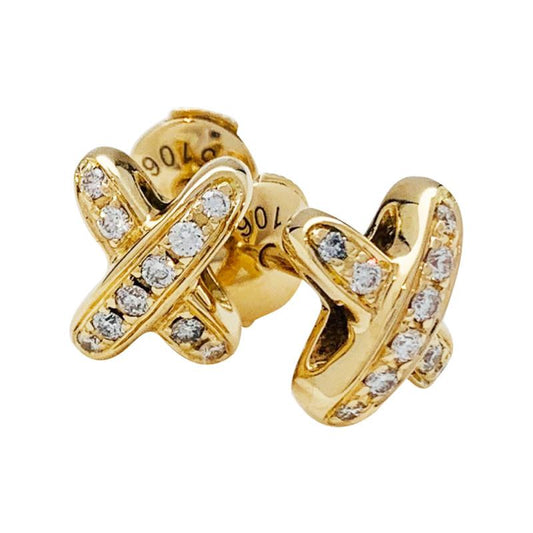 [Kincade Jewelrys]JEUX DE GOLD DIAMOND EARRINGS