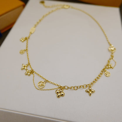 [Kincade Jewelrys]BLOOMING SUPPLE NECKLACE BRASS
