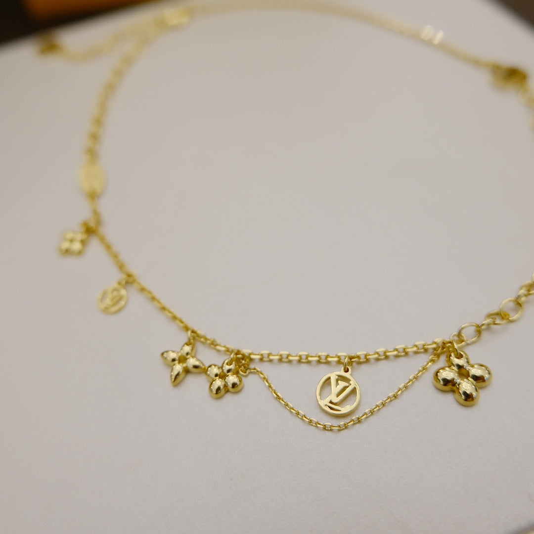 [Kincade Jewelrys]BLOOMING SUPPLE NECKLACE BRASS