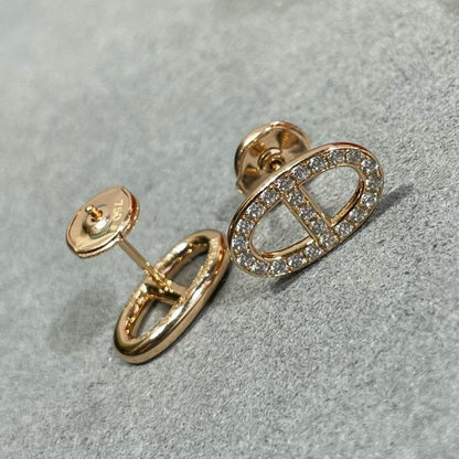 [Kincade Jewelrys]HM FULL DIAMOND PIG NOSE STUD EARRINGS