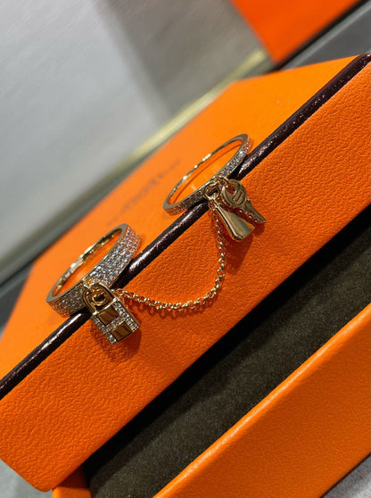 [Kincade Jewelrys]HM KELLY CLOCHETTE DOUBLE RING IN  WITH DIAMONDS