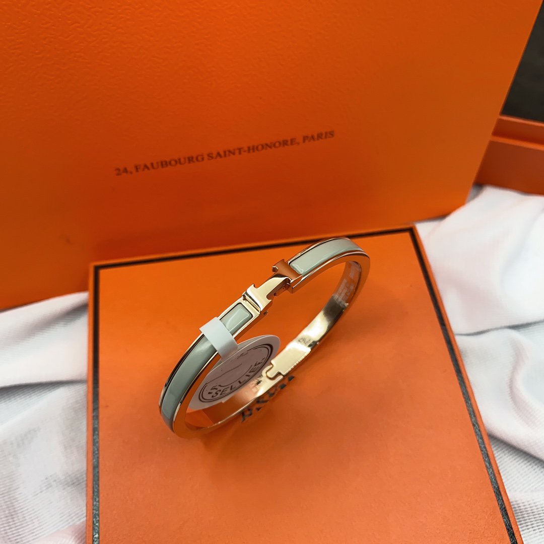 [Kincade Jewelrys]CLASSIC HM CLIC GREEN 8MM ENAMEL BRACELET