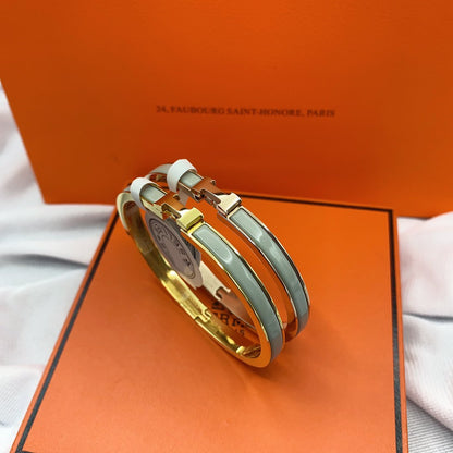 [Kincade Jewelrys]CLASSIC HM CLIC GREEN 8MM ENAMEL BRACELET